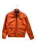 X-girl（エックスガール）の古着「ZIPUP LEATHER JACKET」｜オレンジ