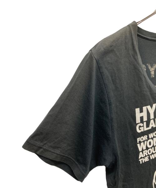 Hysteric Glamour（ヒステリックグラマー）Hysteric Glamour (ヒステリックグラマー) 半袖Vネックカットソー ブラック サイズ:Lの古着・服飾アイテム