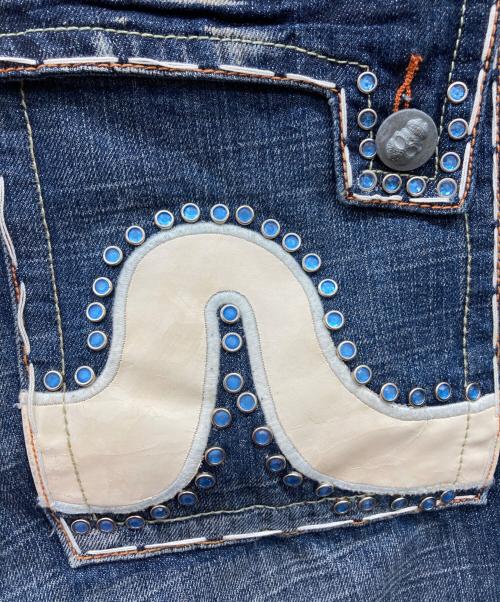 LAGUNA BEACH（ラグナビーチ）LAGUNA BEACH (ラグナビーチ) ステッチビジューデニムパンツ インディゴ サイズ:34の古着・服飾アイテム