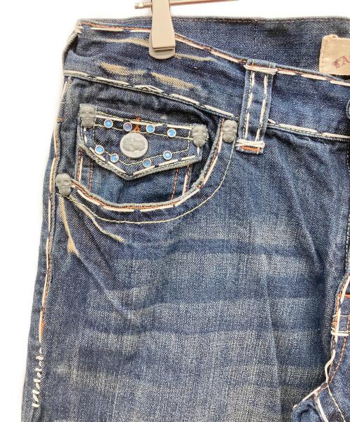 LAGUNA BEACH（ラグナビーチ）LAGUNA BEACH (ラグナビーチ) スワロフスキーステッチデニムパンツ インディゴ サイズ:34の古着・服飾アイテム