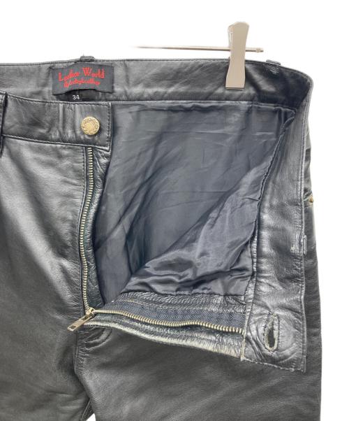 leatherworld（レザーワールド）Leatherworld (レザーワールド) レザーパンツ ブラック サイズ:34の古着・服飾アイテム