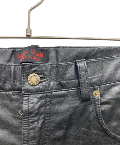 leatherworld（レザーワールド）Leatherworld (レザーワールド) レザーパンツ ブラック サイズ:34の古着・服飾アイテム