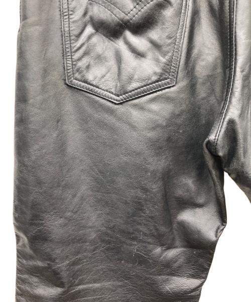 leatherworld（レザーワールド）Leatherworld (レザーワールド) レザーパンツ ブラック サイズ:34の古着・服飾アイテム