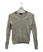 POLO RALPH LAURENポロ・ラルフローレン）の古着「ケーブルニット」｜グレー