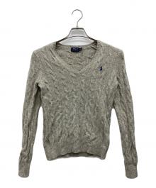 POLO RALPH LAUREN（ポロ・ラルフローレン）の古着「ケーブルニット」｜グレー