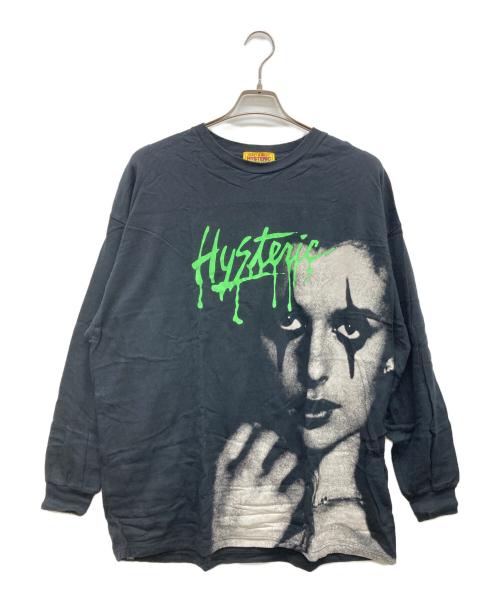 Hysteric Glamour（ヒステリックグラマー）Hysteric Glamour (ヒステリックグラマー) プリント長袖カットソー ブラック サイズ:FREEの古着・服飾アイテム