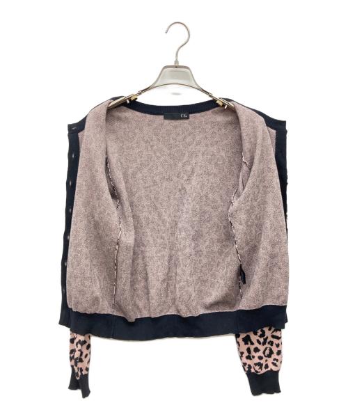 Hysteric Glamour（ヒステリックグラマー）Hysteric Glamour (ヒステリックグラマー) FANGS LIP LEOPARD柄ジャカード カーディガン ピンク サイズ:FREEの古着・服飾アイテム