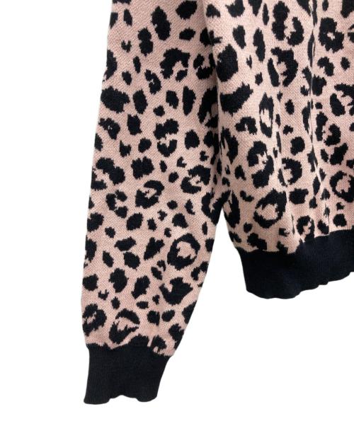 Hysteric Glamour（ヒステリックグラマー）Hysteric Glamour (ヒステリックグラマー) FANGS LIP LEOPARD柄ジャカード カーディガン ピンク サイズ:FREEの古着・服飾アイテム