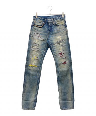A18789 名作 ヒステリックグラマー スタッズ クラッシュ&リペアデニム M 3032004516154938_01_2784w.jpeg