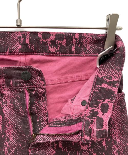 Hysteric Glamour（ヒステリックグラマー）Hysteric Glamour (ヒステリックグラマー) SKULLPYTHON柄フレアパンツ ピンク サイズ:25inchの古着・服飾アイテム