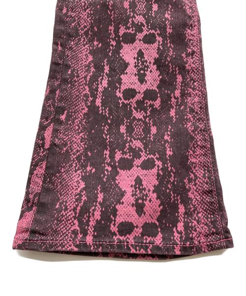 Hysteric Glamour（ヒステリックグラマー）Hysteric Glamour (ヒステリックグラマー) SKULLPYTHON柄フレアパンツ ピンク サイズ:25inchの古着・服飾アイテム