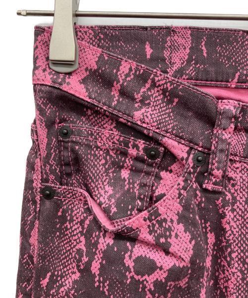 Hysteric Glamour（ヒステリックグラマー）Hysteric Glamour (ヒステリックグラマー) SKULLPYTHON柄フレアパンツ ピンク サイズ:25inchの古着・服飾アイテム