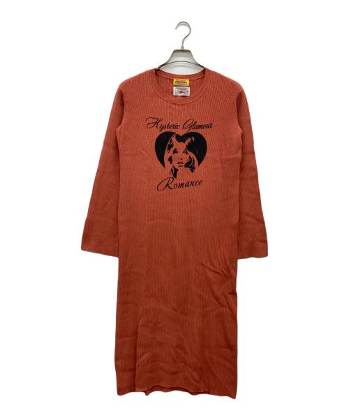 Hysteric Glamour（ヒステリックグラマー）Hysteric Glamour (ヒステリックグラマー) リブニットワンピース ブラウン サイズ:FREEの古着・服飾アイテム