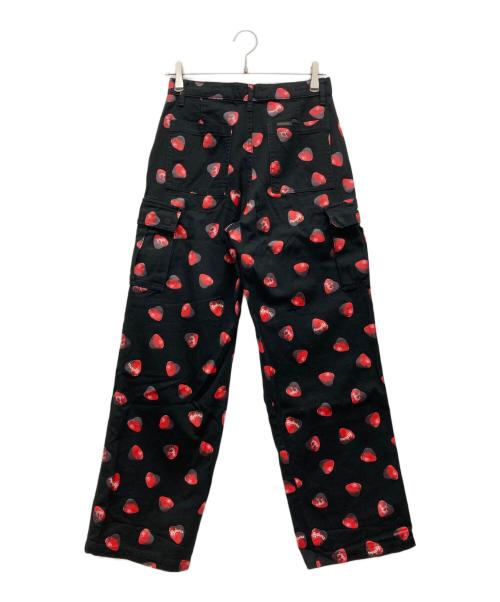 Hysteric Glamour（ヒステリックグラマー）Hysteric Glamour (ヒステリックグラマー) SKULL BERRY柄 カーゴパンツ ブラック サイズ:Sの古着・服飾アイテム
