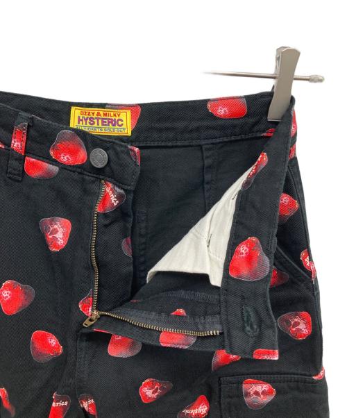 Hysteric Glamour（ヒステリックグラマー）Hysteric Glamour (ヒステリックグラマー) SKULL BERRY柄 カーゴパンツ ブラック サイズ:Sの古着・服飾アイテム