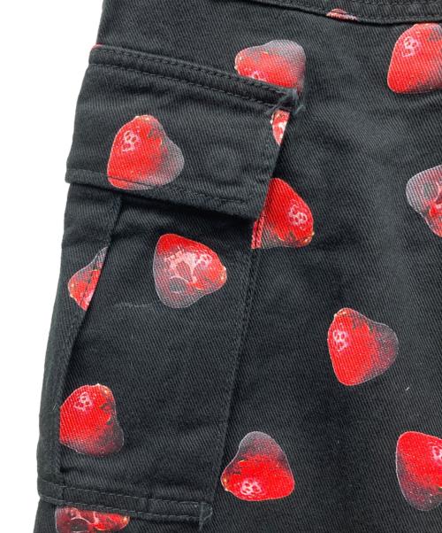 Hysteric Glamour（ヒステリックグラマー）Hysteric Glamour (ヒステリックグラマー) SKULL BERRY柄 カーゴパンツ ブラック サイズ:Sの古着・服飾アイテム