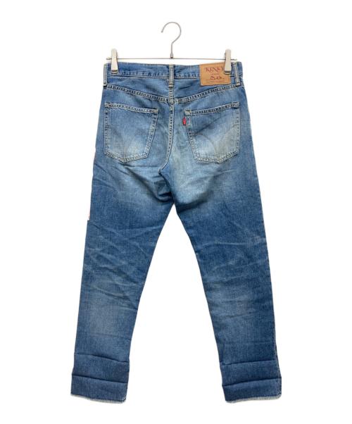 Hysteric Glamour（ヒステリックグラマー）Hysteric Glamour (ヒステリックグラマー) リネン混ワッペンデニムパンツ インディゴ サイズ:28inchの古着・服飾アイテム