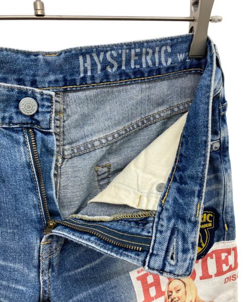 Hysteric Glamour（ヒステリックグラマー）Hysteric Glamour (ヒステリックグラマー) リネン混ワッペンデニムパンツ インディゴ サイズ:28inchの古着・服飾アイテム