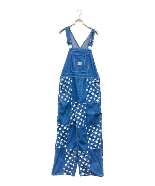 Hysteric Glamour（ヒステリックグラマー）Hysteric Glamour (ヒステリックグラマー) STAR柄スクラッチデニムオーバーオール スカイブルー サイズ:smallの古着・服飾アイテム