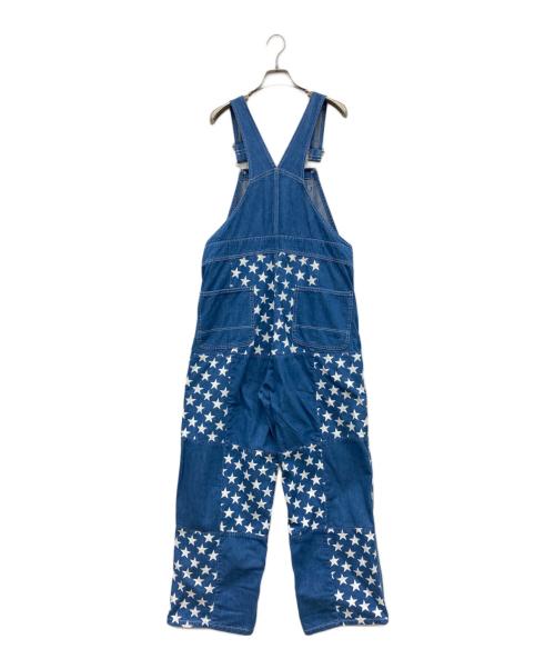 Hysteric Glamour（ヒステリックグラマー）Hysteric Glamour (ヒステリックグラマー) STAR柄スクラッチデニムオーバーオール スカイブルー サイズ:smallの古着・服飾アイテム
