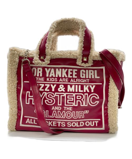 Hysteric Glamour（ヒステリックグラマー）Hysteric Glamour (ヒステリックグラマー) DIZZY&MILKY 2WAYボアトートバッグ ラズベリーの古着・服飾アイテム