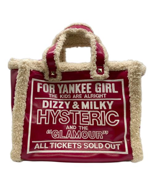 Hysteric Glamour（ヒステリックグラマー）Hysteric Glamour (ヒステリックグラマー) DIZZY&MILKY 2WAYボアトートバッグ ラズベリーの古着・服飾アイテム