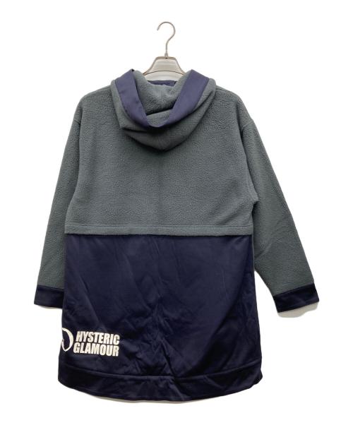 Hysteric Glamour（ヒステリックグラマー）Hysteric Glamour (ヒステリックグラマー) CIRCLE LOGO マウンテンコート グレー×ネイビー サイズ:FREEの古着・服飾アイテム