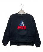 Hysteric Glamourヒステリックグラマー）の古着「THE NEW HYS刺繍スウェット」｜ブラック
