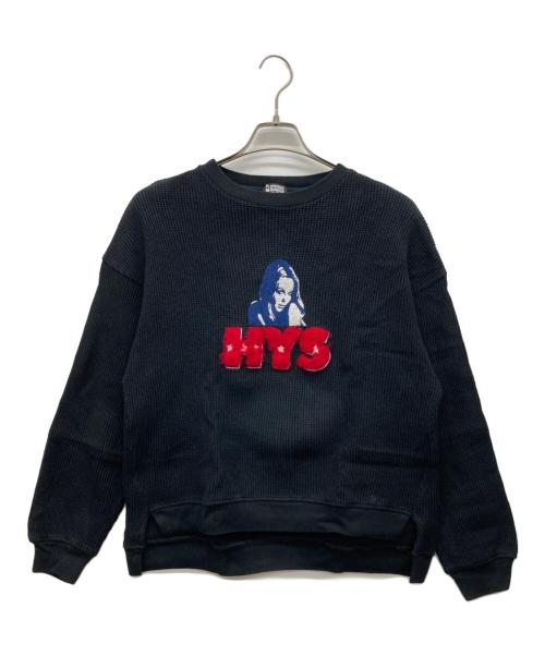 Hysteric Glamour（ヒステリックグラマー）Hysteric Glamour (ヒステリックグラマー) THE NEW HYS刺繍スウェット ブラック サイズ:FREEの古着・服飾アイテム