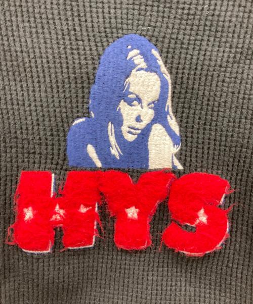 Hysteric Glamour（ヒステリックグラマー）Hysteric Glamour (ヒステリックグラマー) THE NEW HYS刺繍スウェット ブラック サイズ:FREEの古着・服飾アイテム