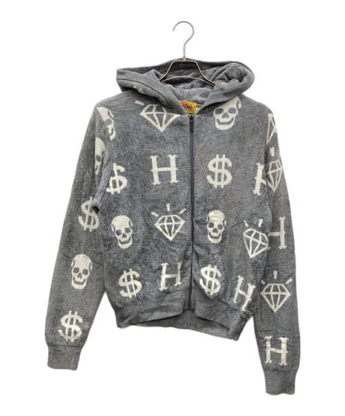 Hysteric Glamour（ヒステリックグラマー）Hysteric Glamour (ヒステリックグラマー) H$ MONOGRAM柄 パーカー グレー サイズ:FREEの古着・服飾アイテム
