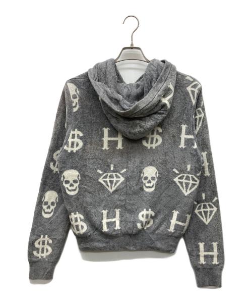 Hysteric Glamour（ヒステリックグラマー）Hysteric Glamour (ヒステリックグラマー) H$ MONOGRAM柄 パーカー グレー サイズ:FREEの古着・服飾アイテム