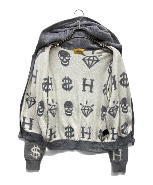 Hysteric Glamour（ヒステリックグラマー）Hysteric Glamour (ヒステリックグラマー) H$ MONOGRAM柄 パーカー グレー サイズ:FREEの古着・服飾アイテム