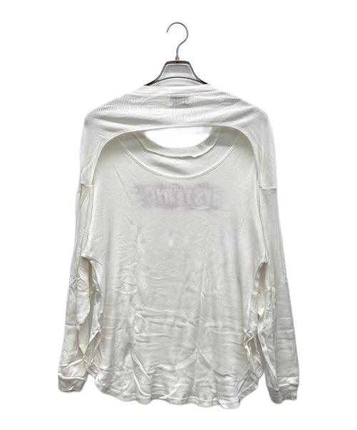 Hysteric Glamour（ヒステリックグラマー）Hysteric Glamour (ヒステリックグラマー) FLARE LOGO オーバーサイズTシャツ ホワイト サイズ:FREEの古着・服飾アイテム