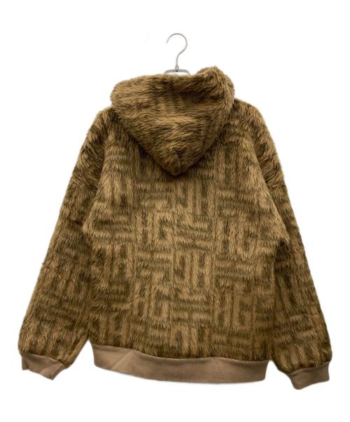 Hysteric Glamour（ヒステリックグラマー）Hysteric Glamour (ヒステリックグラマー) HG SQUARE柄 オーバーサイズパーカー ベージュ サイズ:FREEの古着・服飾アイテム