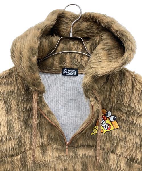 Hysteric Glamour（ヒステリックグラマー）Hysteric Glamour (ヒステリックグラマー) HG SQUARE柄 オーバーサイズパーカー ベージュ サイズ:FREEの古着・服飾アイテム