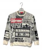 SUPREMEシュプリーム）の古着「Newsprint Sweater」｜アイボリー