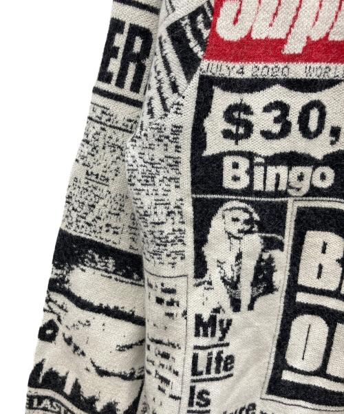 SUPREME（シュプリーム）SUPREME (シュプリーム) Newsprint Sweater アイボリー サイズ:Mの古着・服飾アイテム