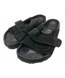 BIRKENSTOCK（ビルケンシュトック）の古着「スエードレザースライドサンダル KYOTO」｜ブラック