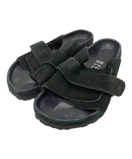 BIRKENSTOCK（ビルケンシュトック）BIRKENSTOCK (ビルケンシュトック) スエードレザースライドサンダル KYOTO ブラック サイズ:38の古着・服飾アイテム