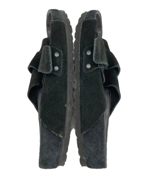 BIRKENSTOCK（ビルケンシュトック）BIRKENSTOCK (ビルケンシュトック) スエードレザースライドサンダル KYOTO ブラック サイズ:38の古着・服飾アイテム
