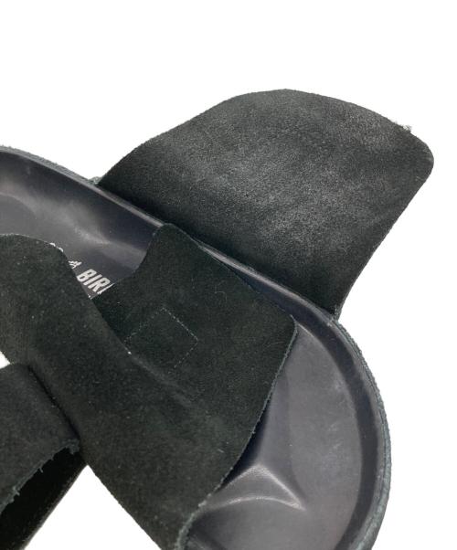 BIRKENSTOCK（ビルケンシュトック）BIRKENSTOCK (ビルケンシュトック) スエードレザースライドサンダル KYOTO ブラック サイズ:38の古着・服飾アイテム