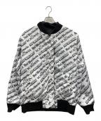 HUFハフ）の古着「FAKE NEWS REVER MA-1 JACKET」｜ブラック