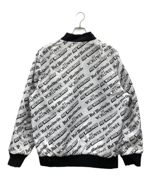 HUF（ハフ）HUF (ハフ) FAKE NEWS REVER MA-1 JACKET ブラック サイズ:XLの古着・服飾アイテム