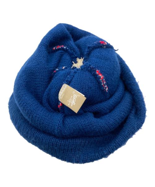 stussy（ステューシー）stussy (ステューシー) ニット帽 レッド×ブルーの古着・服飾アイテム