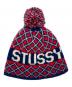 stussy（ステューシー）の古着「ニット帽」｜レッド×ブルー