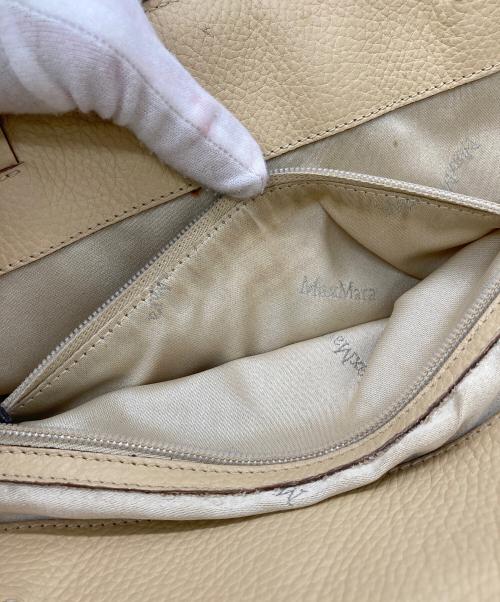 MaxMara（マックスマーラ）MaxMara (マックスマーラ) レザーバッグ ベージュの古着・服飾アイテム