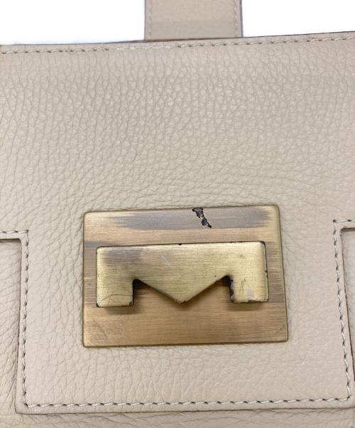 MaxMara（マックスマーラ）MaxMara (マックスマーラ) レザーバッグ ベージュの古着・服飾アイテム
