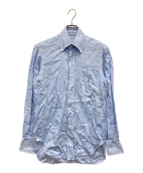 BARBA（バルバ）BARBA (バルバ) リネンシャツ スカイブルー サイズ:38の古着・服飾アイテム