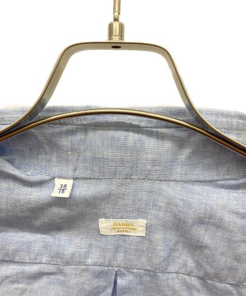 BARBA（バルバ）BARBA (バルバ) リネンシャツ スカイブルー サイズ:38の古着・服飾アイテム